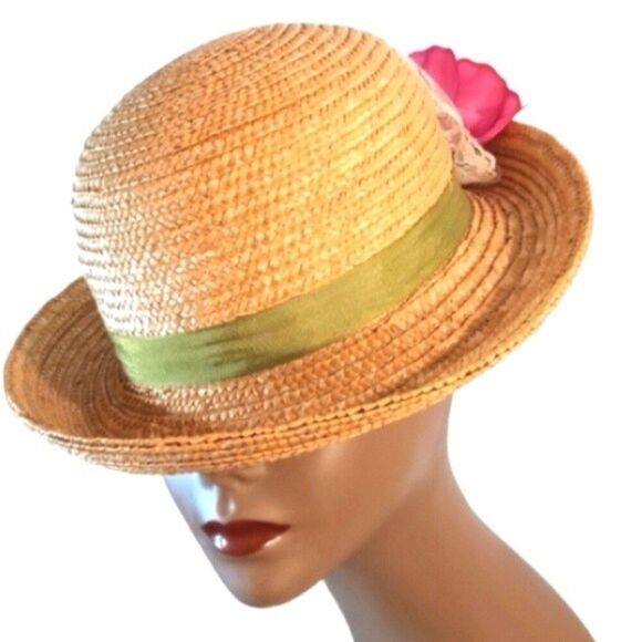 Vintage Cottage/Grandma Core Insired Straw Hat - Picture 1 of 7